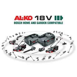 AL-KO SMART CONNECT 382LI PREMIUM PLÆNEKLIPPER BATTERI 18V MED BATTERI OG LADER