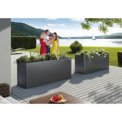BIOHORT 1X1 HØJBED KVARTSGRÅ METALLIC 77 X 102 X 102 CM