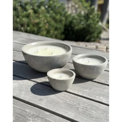 GARDEN LIFE UDENDØRS STEARINLYS BETON GRÅ Ø27,8XH 13,7 CM