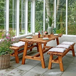 PLUS COUNTRY PLANKEBÆNK TEAK 177 CM