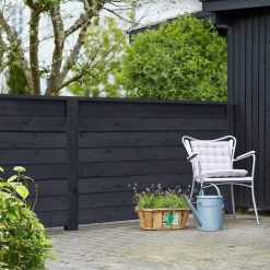 PLUS KLINK PROFILHEGN TRYKIMPRÆGNERET OG GRUNDMALET SORT 174 X 129 CM