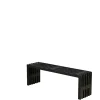 PLUS RUSTIK TRALLEBÆNK SORT 138 CM