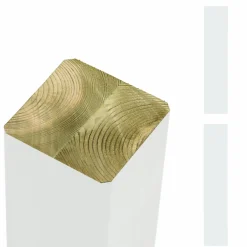 PLUS STOLPE TRYKIMPRÆGNERET HVID 9 X 9 X 268 CM